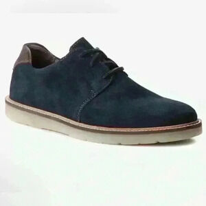 Clarks Men’s Grandin‎ Plain Navy Suede Shoes Size 10